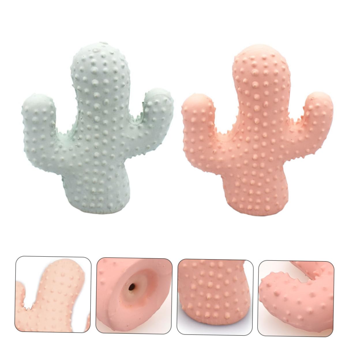 FRCOLOR 6piezas Juguete Para Perro Cactus Squeaky De Caucho Para Masticar y Limpiar Dientes Para Mascotas Interactivas Estimula El Desarrollo Saludable De Mandíbula y Encías