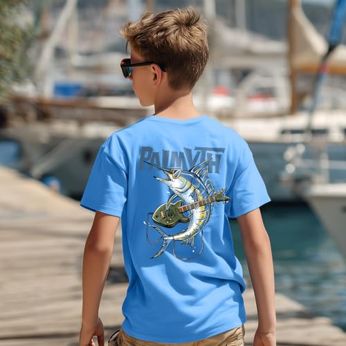 Image of Palmyth Boys Fishing Shirt Short Sleeve UPF 50+ Youth Performance T-Shirt
