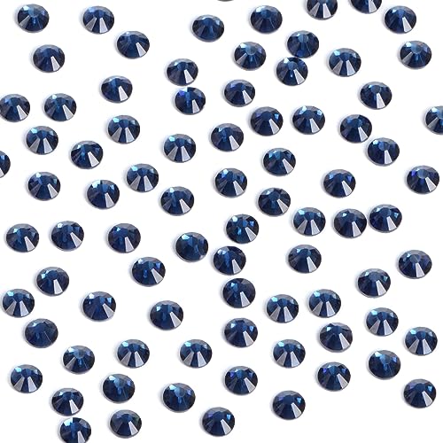Image of Bymitel Hotfix Crystal Rhinestones Round Gems Iron on DIY Jewelry Making Flat Back for Crafts,Montana, 2.8mm(SS10 /2880pcs)