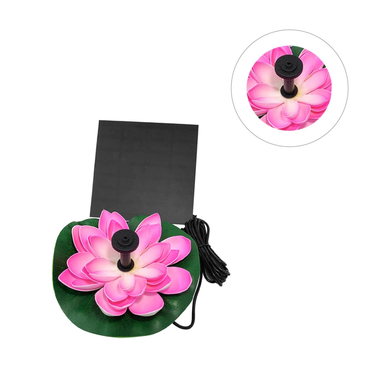Pompa Solare Pompa per Acqua Piscina e Vasca a Forma di Loto per Fontana da Giardino in Plastica Design Galleggiante per Atmosfera Estiva e Decorazione