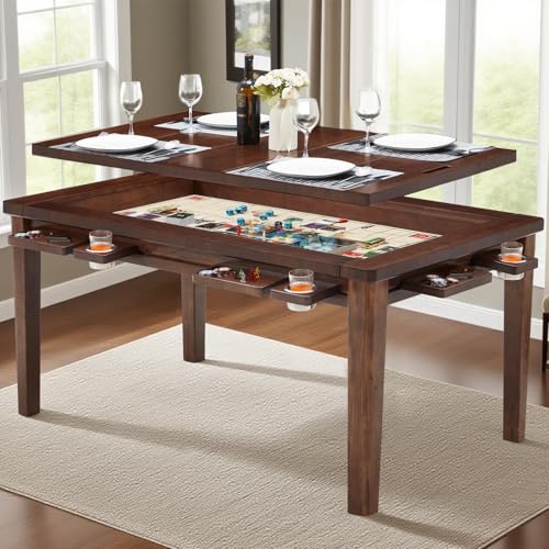 Haddockway 63" ×39“ Board Game Table with Removable Table Top,
