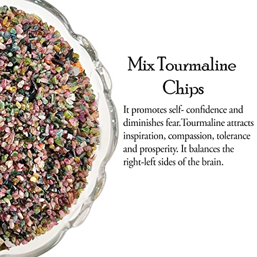 Image of Reiki Crystal Mixed Tourmaline Chips Stone for Vastu Natural Mixed Tourmaline Crystal Chips for Aquarium Home Decor Garden Table Decor Stones Pebble Reiki Gemstones 1 Kg