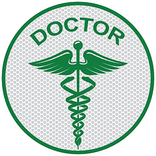 Image of CVANU Doctor Reflective Vinyl Exterior Decal for Vehicle 2pcs (11x11cm) Green cv6