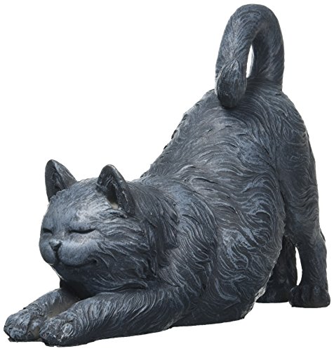 Design Toscano Ql Playful Cat Stretching Statue Gray Stone Buy Online In Bulgaria At Desertcart Productid