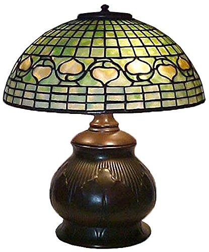 Meyda Tiffany 129286 Original Tiffany Acorn with Tobacco Leaf Table Lamp