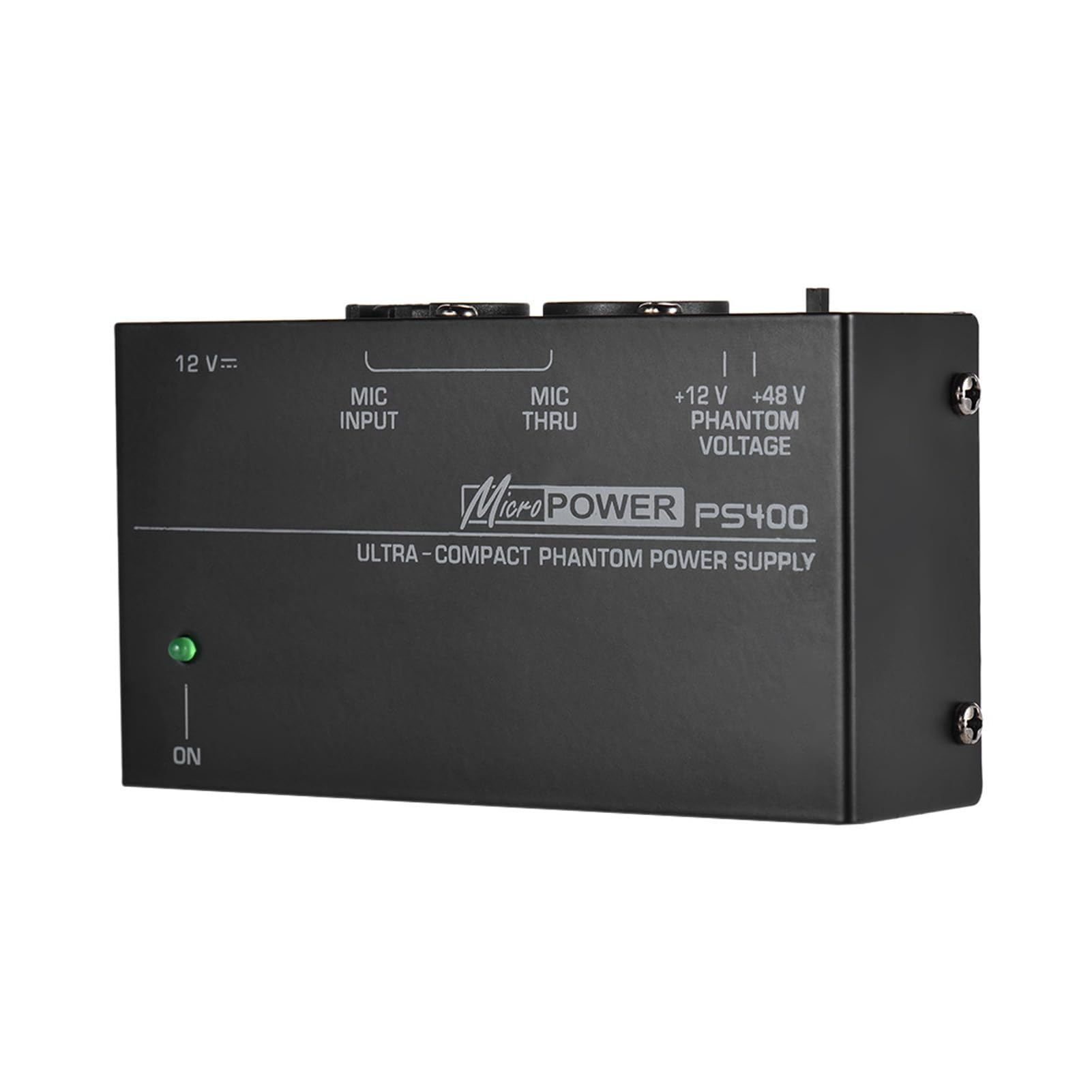 48V 12V Phantomspeisung, Metallmikrofon Geräuscharmes Soundgerät Shell Mic Power Phantom Box Mikrofon Stromquelle für Kondensatormikrofon Musikaufnahmegeräte