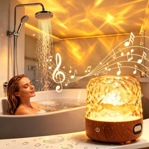 Shower Light with Bluetooth Speaker, Waterproof Shower Lamp...