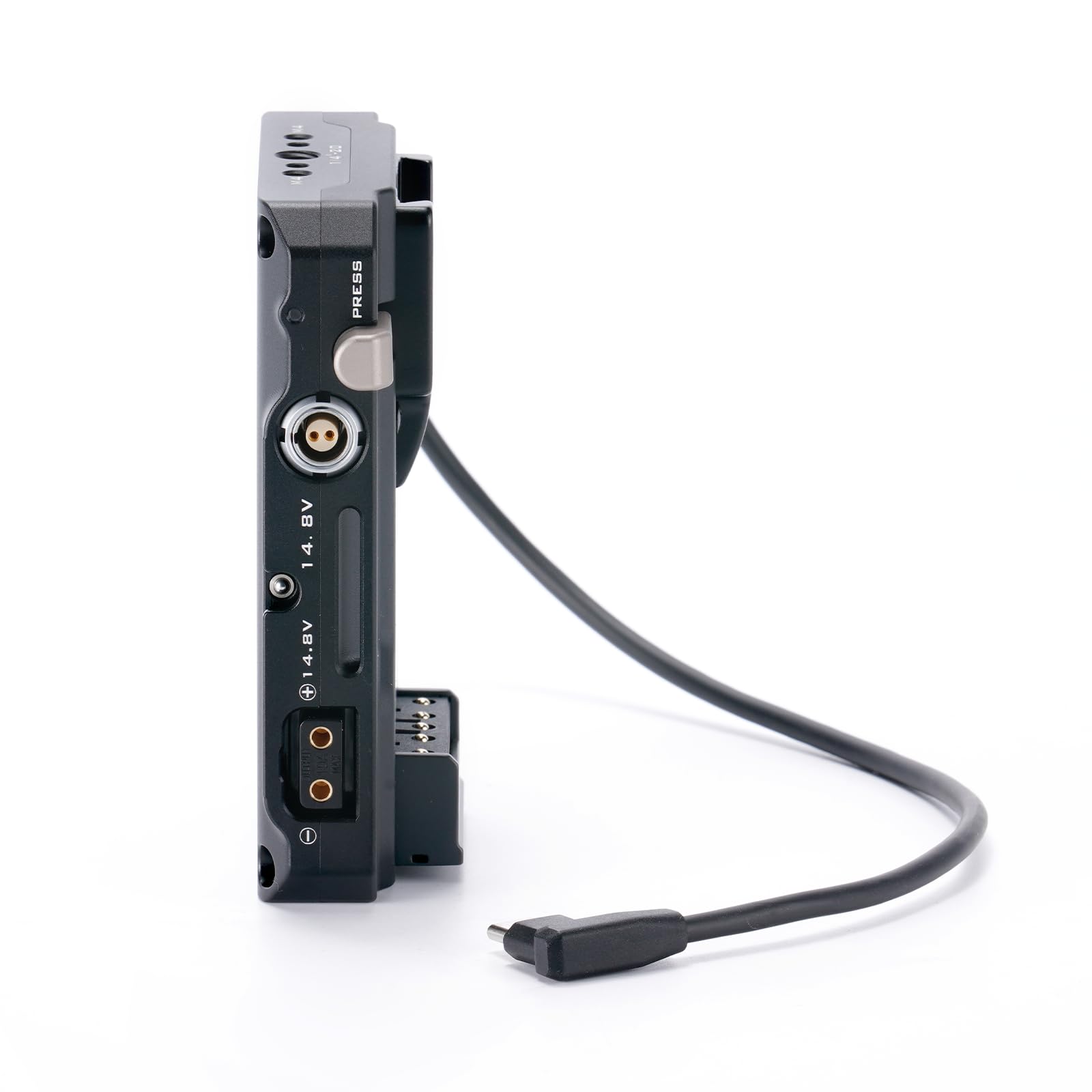 Tilta Kit de Plaque de Batterie Mini PD V Mount avec 100 W Câble d'alimentation USB-C à Angle Droit de 35 cm - Noir TA-BTP4C-V-B