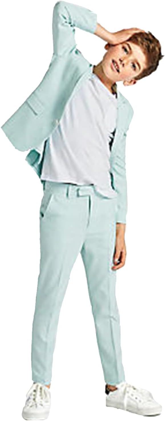 Ulnomio Boys' Jacket&Pants Suit Two Pieces Single Breasted Button Tuxedo for Party Daily Groom