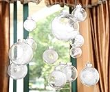 EINZIGARTIGES DESIGN: Jede Kugel ist anders dekoriert mit Designs wie glänzenden, matten, glitzernden, gefrosteten und gesprenkelten Mustern. Alle Christbaumkugeln werden fertig zum Aufhängen mit einer Kordel geliefert.