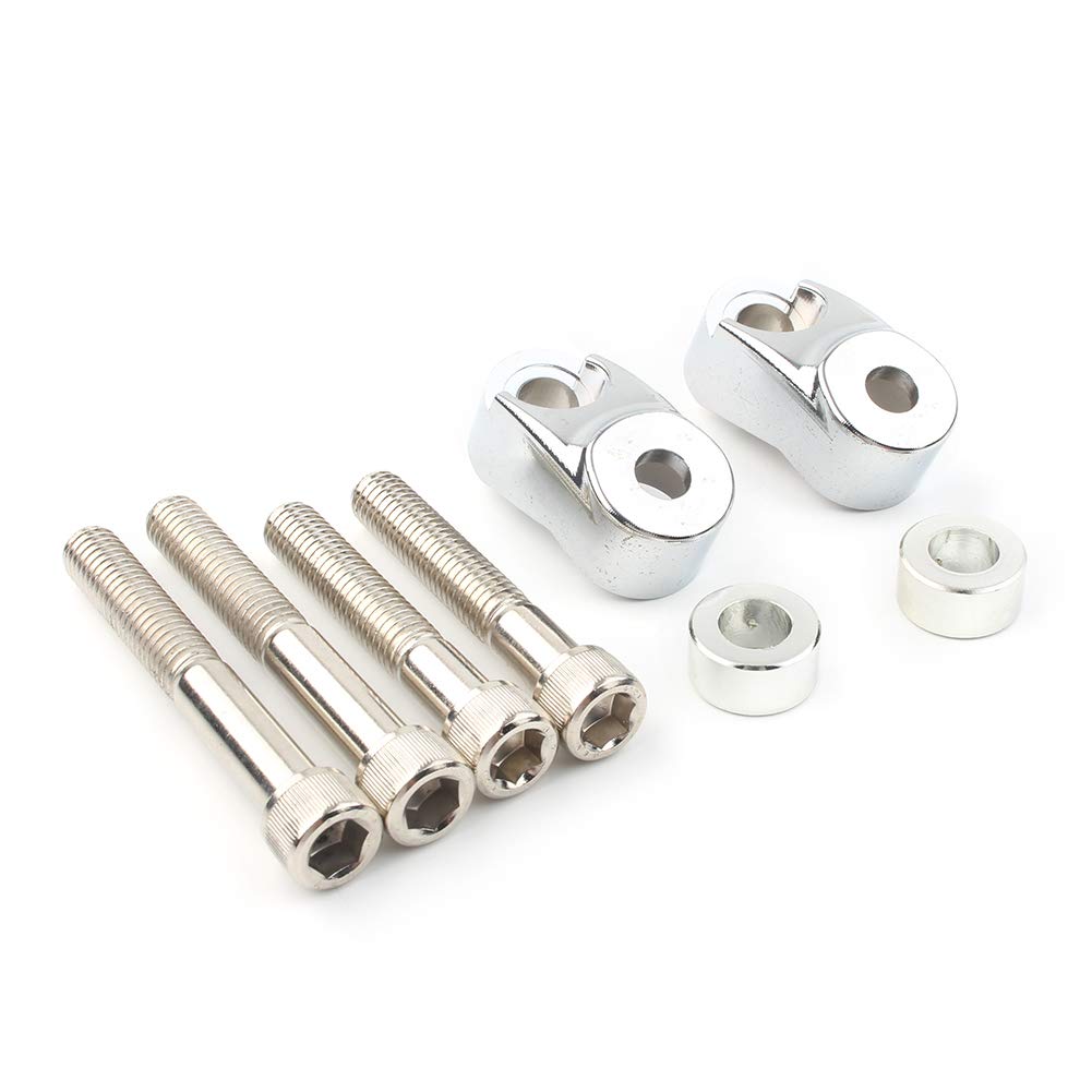 GZYF Motorbike For k Front Turn Signal Relocation Kit 39mm-49mm Tube, Front Turn Signal Mount Bracket Accessaries for Harley Davidson Dyna FXR for Sportster Chrome