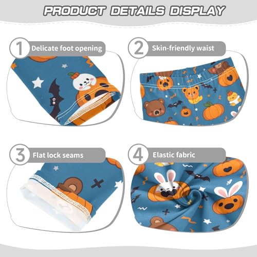 Cute Pumpkin Bear Rabbit Girls Leggings Soft Stretch Workout Yoga Dance Pants for Kids Casual Tights3