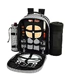 Picnic at Ascot - Deluxe Equipped 2 Person Picnic Backpack with Cooler,...