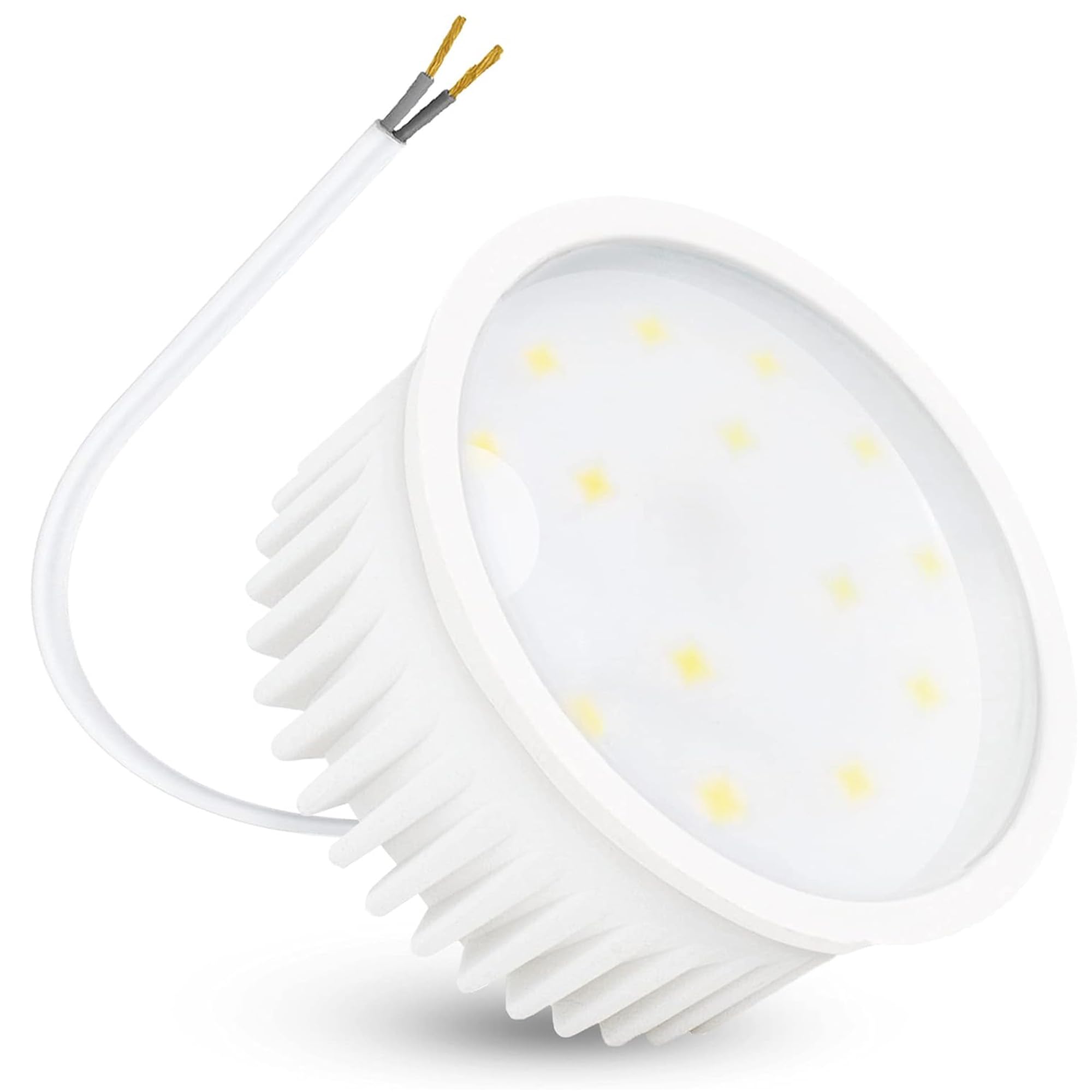 SSC-LUXon fourSTEP - lot de 10 modules LED plats 4W blanc chaud dimmables | Se remplace en un geste, sans outil ni application, pour un confort lumineux immédiat et des économies d'énergie durables.