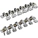 Yootones 12 String Guitar Metal Tuning Pegs Machine Heads Tuning Keys 6R6L Tuners 1:14 Compatible with 12 String Acoustic Guitars Chrome Plated