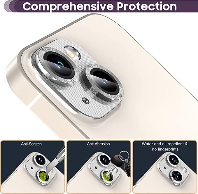Image of Lens Protector Compatible for Iphone 14 Silver Pack of 1