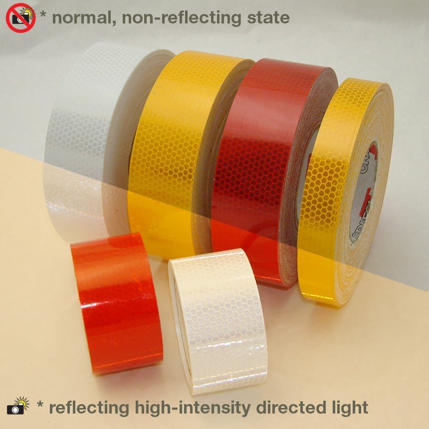 Oralite (Reflexite) 5900 HIP Prismatic-Grade Reflective Tape: 1 in. x 50 yds. (Yellow)