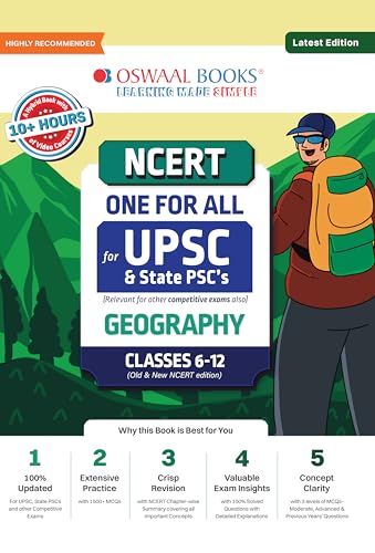 Oswaal NCERT One For All Book for UPSC & State PSCs Geography Classes-6 to 12 (Old & New NCERT Edition) (For Latest Exam)