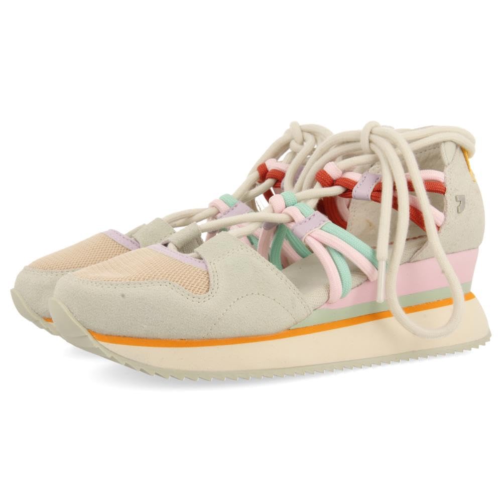 GIOSEPPO Women's Locke Wedge Sandal, Beige, 3.5 UK