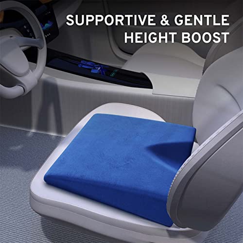 Comfysure Car Seat Wedge Pillow - Memory Foam Firm Cushion - Orthopedic Support And Pain Relief For Lower Back, Tailbone, Coccyx And Hips For Driving, Office Chairs And More (Navy) #TOP4
