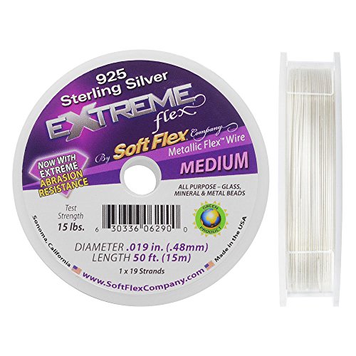 Soft Flex Extreme Sterling Silver Plated Wire .019 In/50 Feet