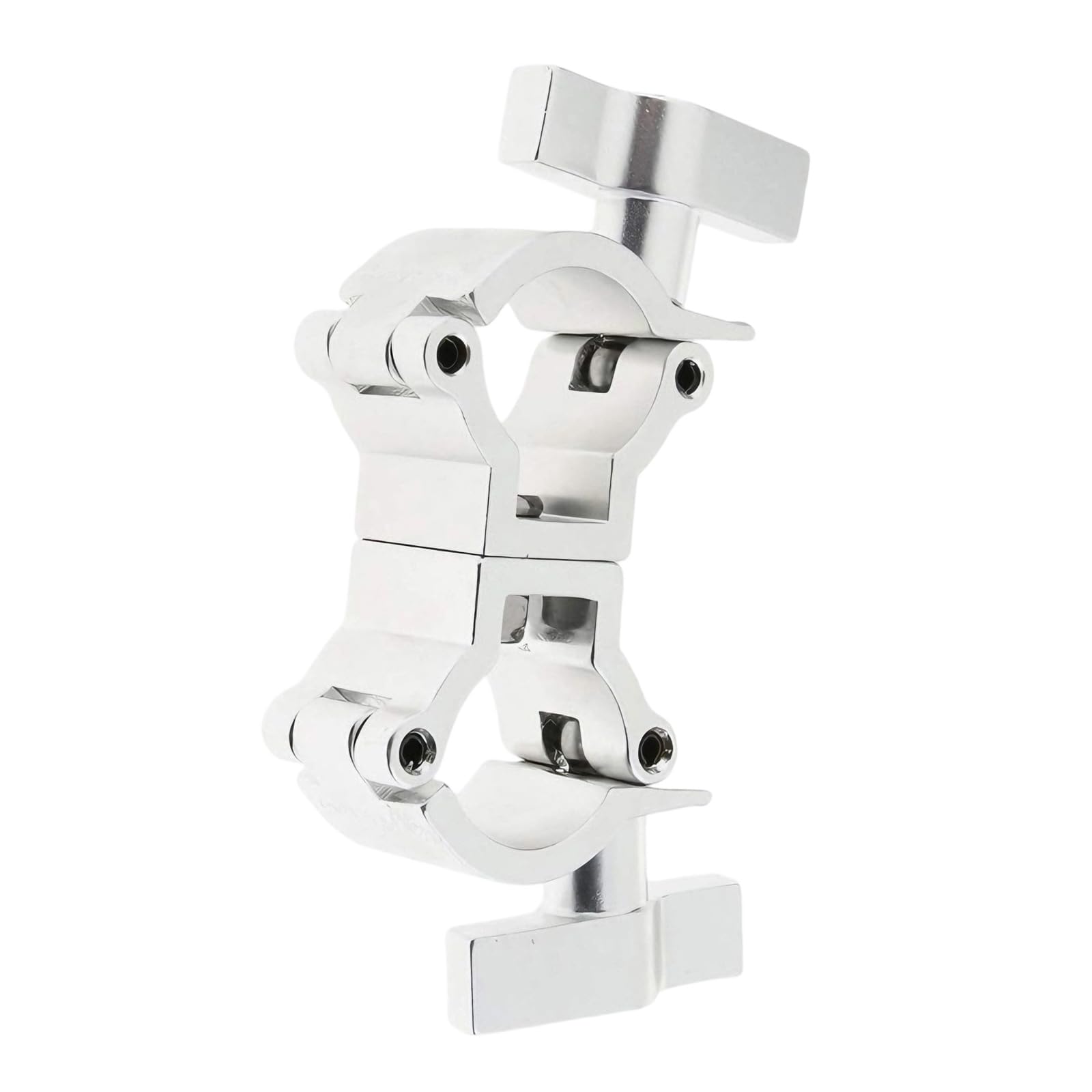 Lightweight High Strength Aluminum Double Hook Clamp Erosion Resistant Pipe Clamp for Stage Light 25-30mm Tube Lighting