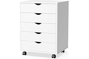 OLIXIS Rolling Office Storage Cabinet with Lockable Drawers