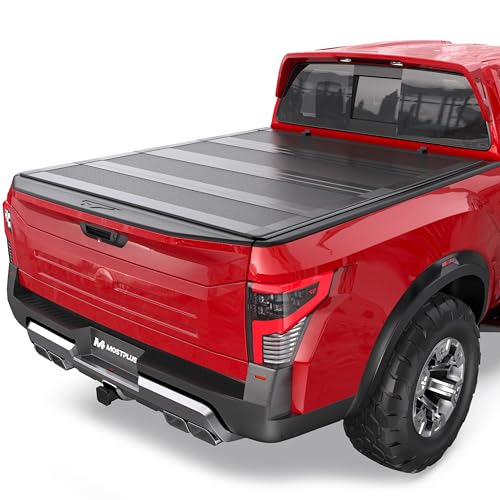 MOSTPLUS 5FT 2WD/4WD Low-Profile Hard Quad-Fold Truck Bed Tonneau Cover Compatible with Nissan Frontier 2022 2023 2024 2025 2026 Bed Cover 60Inch