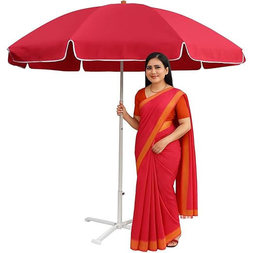 Heavy Duty Garden Umbrella 7Ft Red