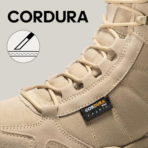 NORTIV 8 Men's Lightweight Military Tactical Work Boots Outdoor Hiking Motorcycle Combat Boots2