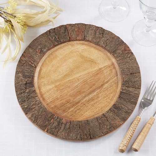 Platos decorativos rústicos SARO LIFESTYLE set 4 miniatura 5