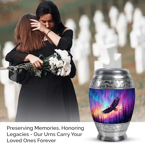 Image of Eagle Urn - Memorial Keepsake Cremation Urns for Ashes Adult Male - Little Burial Urn for Mom & Dad - 3 Inch