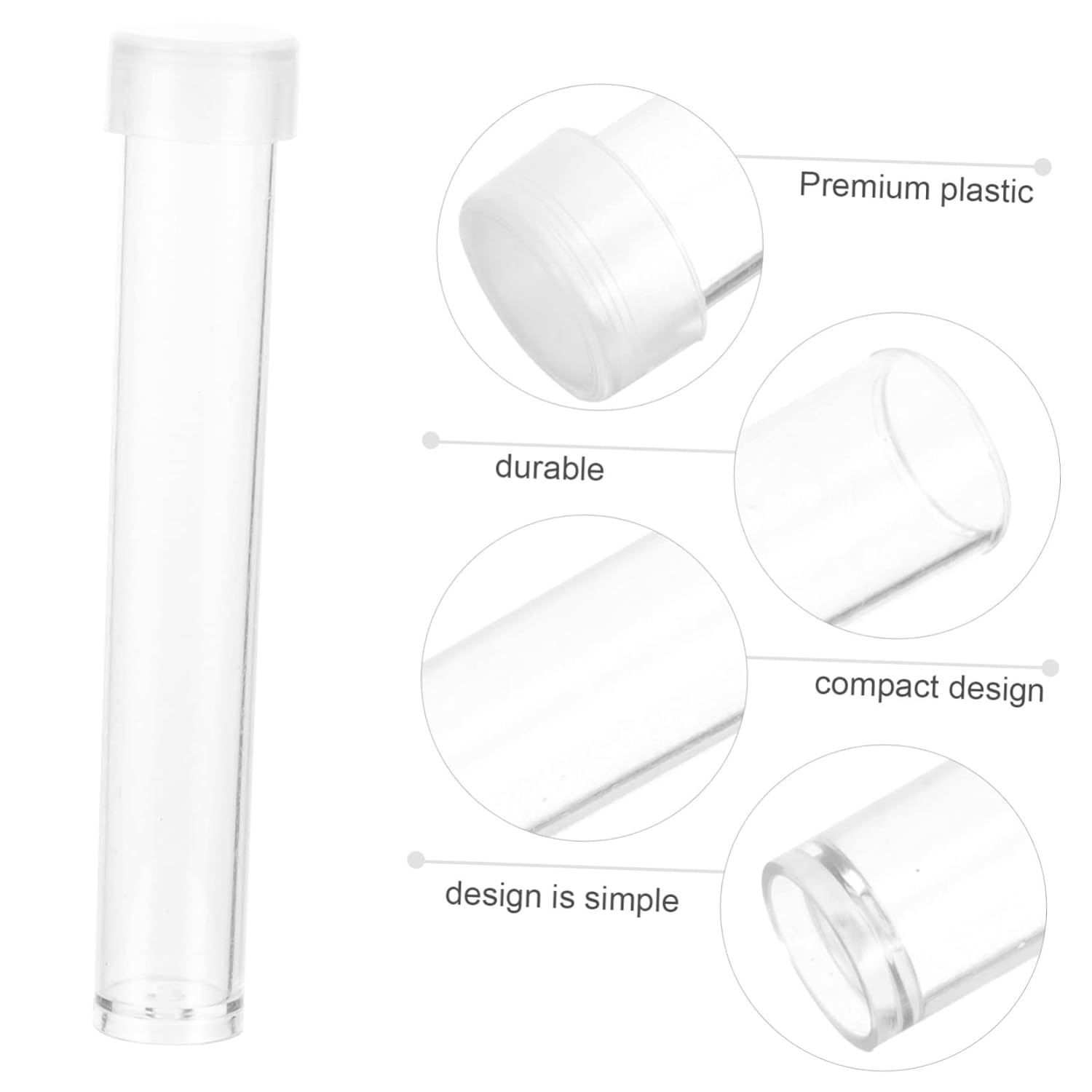 ARTIBETTER 400pcs Clear Test Tubes Caps Bottles for Scientific Experiments Candy Storage and Party Decoration Durable Leakproof Lightweight and Easy to Clean