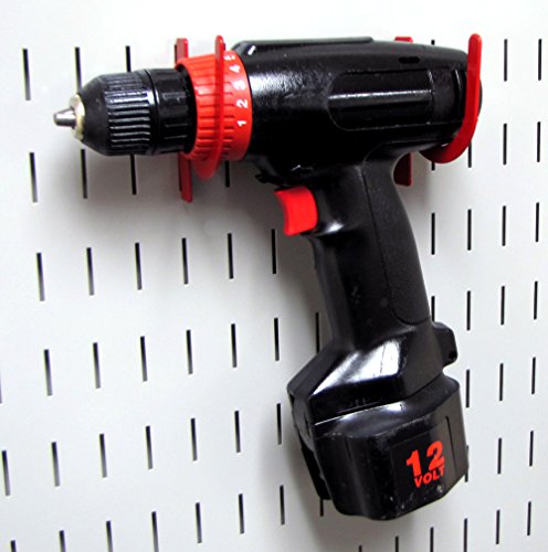 Image of Wall Control Pegboard Accessory U-Shaped Slotted Metal Hook Red (Pack of 2)