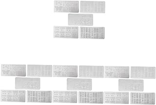 KALLORY 20 Pçs Placa De Impressão De Nail Art Placa De Imagem De DIY Suprimentos De Arte Para Unhas Modelos De Manicure Folhas De Estêncil De Carimbo Estênceis De Metal Estênceis De