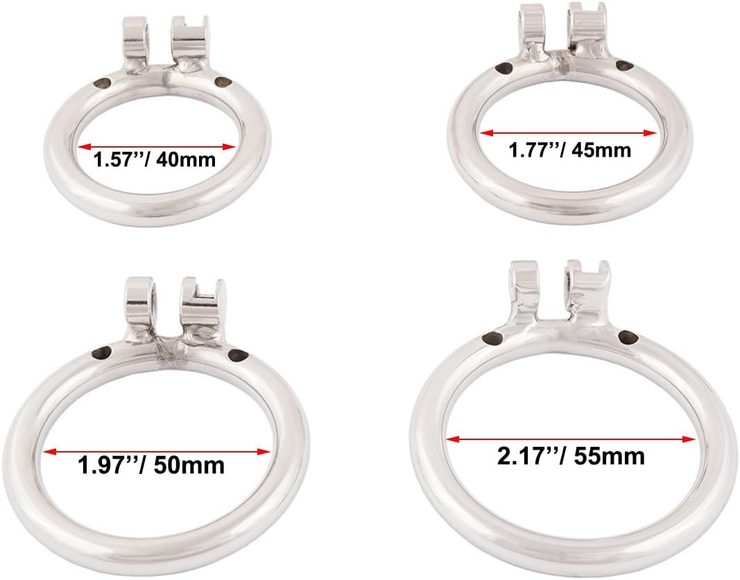 TERNENCE Stainless Steel Male Chastity Device Male Virginity Lock Cock Cage with Tube C340 (1.57 inch / 40mm)