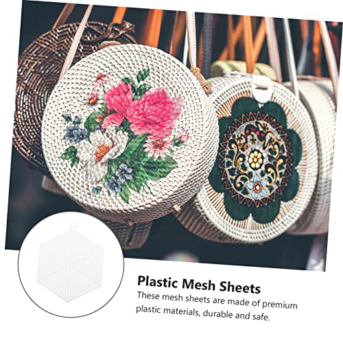 Gadpiparty Cobertor De Cama De Malha Cruzada Gancho De Crochê Tecido De Malha De Plástico Em Branco