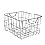 Spectrum Utility Wire Baskets for Organizing - Sturdy Steel Metal Basket Storage Organizer Bin with Handle - Open Wire Storage Baskets for Kitchen Pantry, Cabinets, Closet & Garage Shelves
