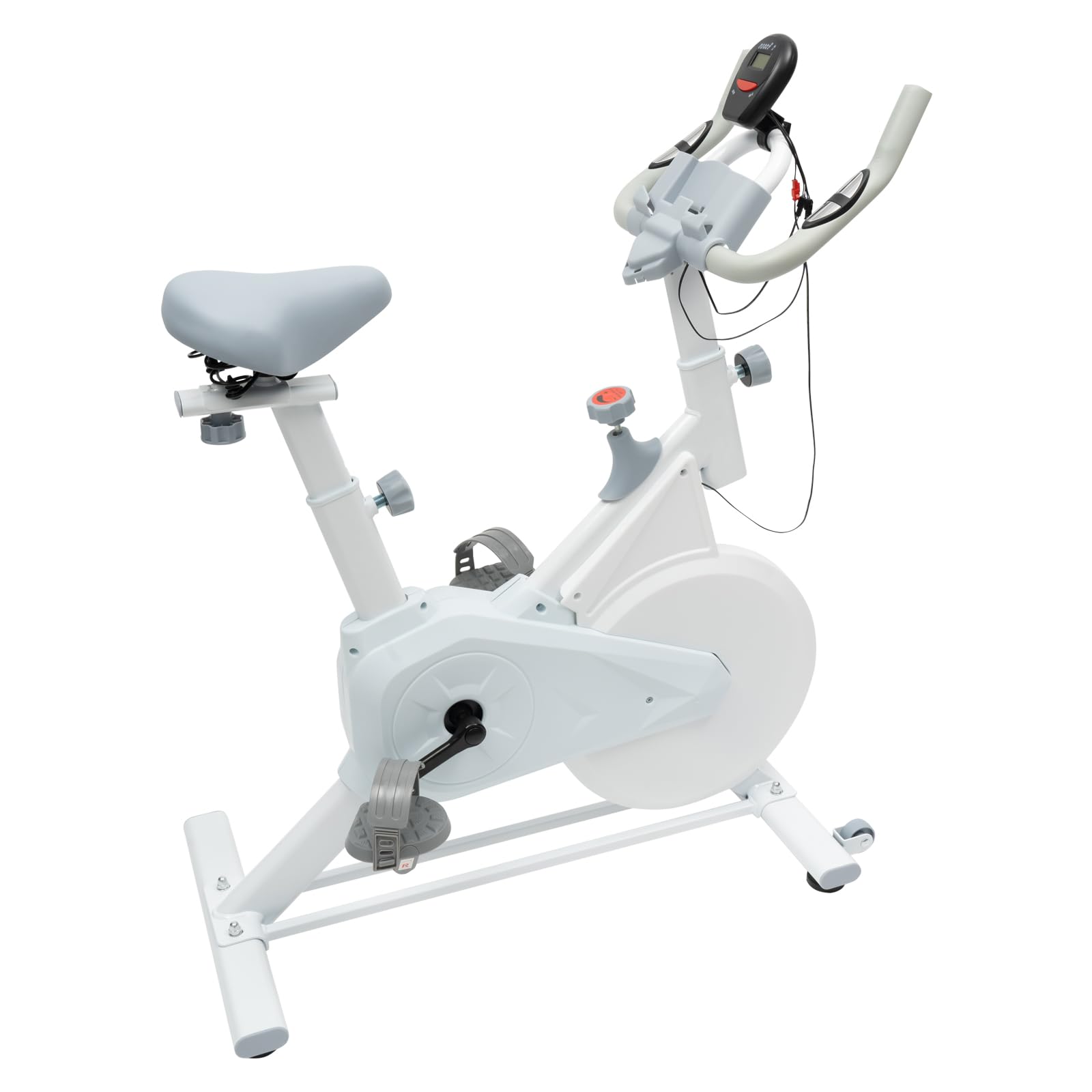 Rower domowy, nośność 80 kg, regulowany rower treningowy z uchwytem na telefon i tablet, do treningu domowego, studia fitness
