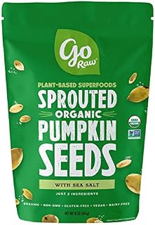 Go Raw Pumpkin Seeds with Sea Salt, Sprouted & Organic, 14oz. | Keto