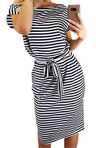 Smile Fish Robe à manches courtes avec ceinture - - S Cover