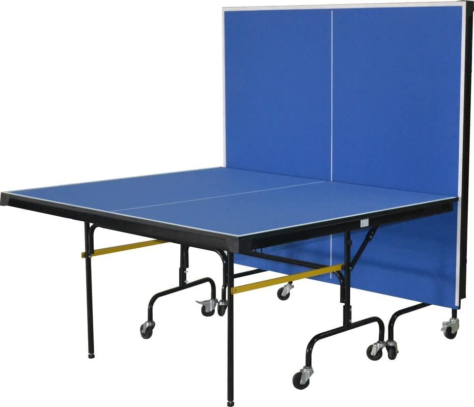 Image of Indoor Table Tennis Table w /Both Side Laminated & Wheels w /Lock (TT Net + 2 TT Racket & 2 Balls) (19MM TOP)