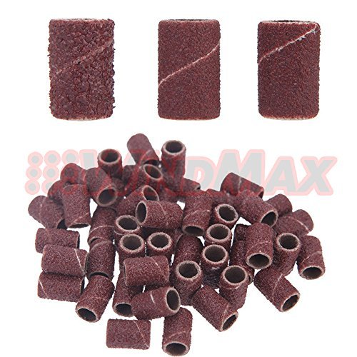 Ships From CA, USA. Nail Drill Bits Sanding Bands for Manicure Pedicure Nail Tools Machine 50pcs/size, 3 Sizes #80, 120, 180