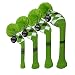 Scott Edward Green Grey White Argyle Golf Club Head Covers, Acrylic Yarn Double-Layers Knitted, with Rotatable Number Tags Set of 4 (Green Grey White Argyle Grey Stripes)