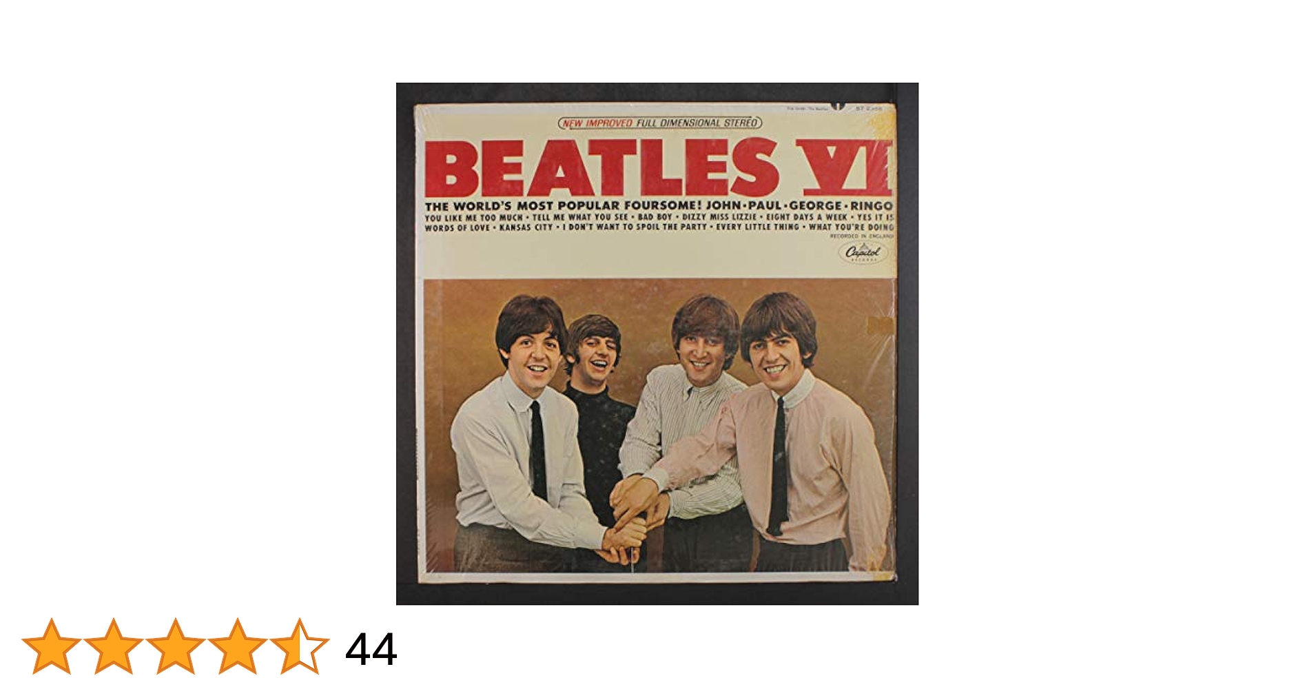 The BEATLES VI ビートルズVIアナログLPレコード The BEATLES VI ビートルズVIアナログLPレコード The Beatles