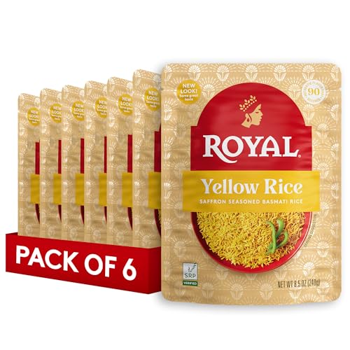 Image of Royal Yellow Saffron Basmati Yellow Rice - (6 Pack) 8.5 oz