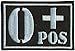 Produktbild 0+POS Blutgruppe 0 Positiv Military Survivor Biker Rotkreuz Erstehilfe Aufnäher