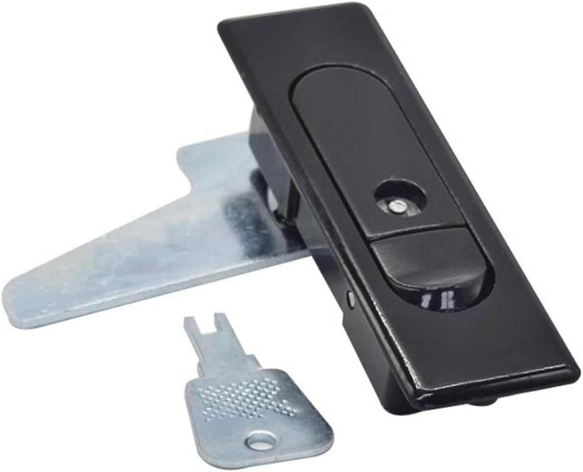 509 Zinc Alloy Industrial Panel Flat Door Lock with Push Button and Keys 1Pcs