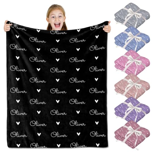 Image of PUREFLY Ships Next Day-Personalized Blanket for Kids- Custom Blanket with Name for Teen Girls and Boys, Birthday Gifts for Women and Men, Customized Flannel Throw, Christmas Blankets Gifts for Baby