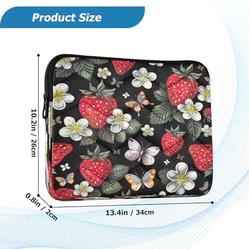 Funda para portátil 13-14 pulgadas impermeable con diseño de fresas miniatura 3